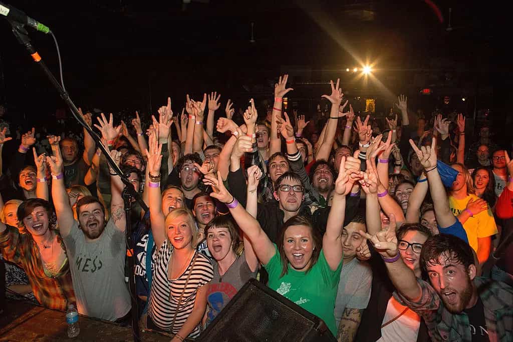 Diverse members of the alternative scene sharing their experiences with emo dating apps at music venues
