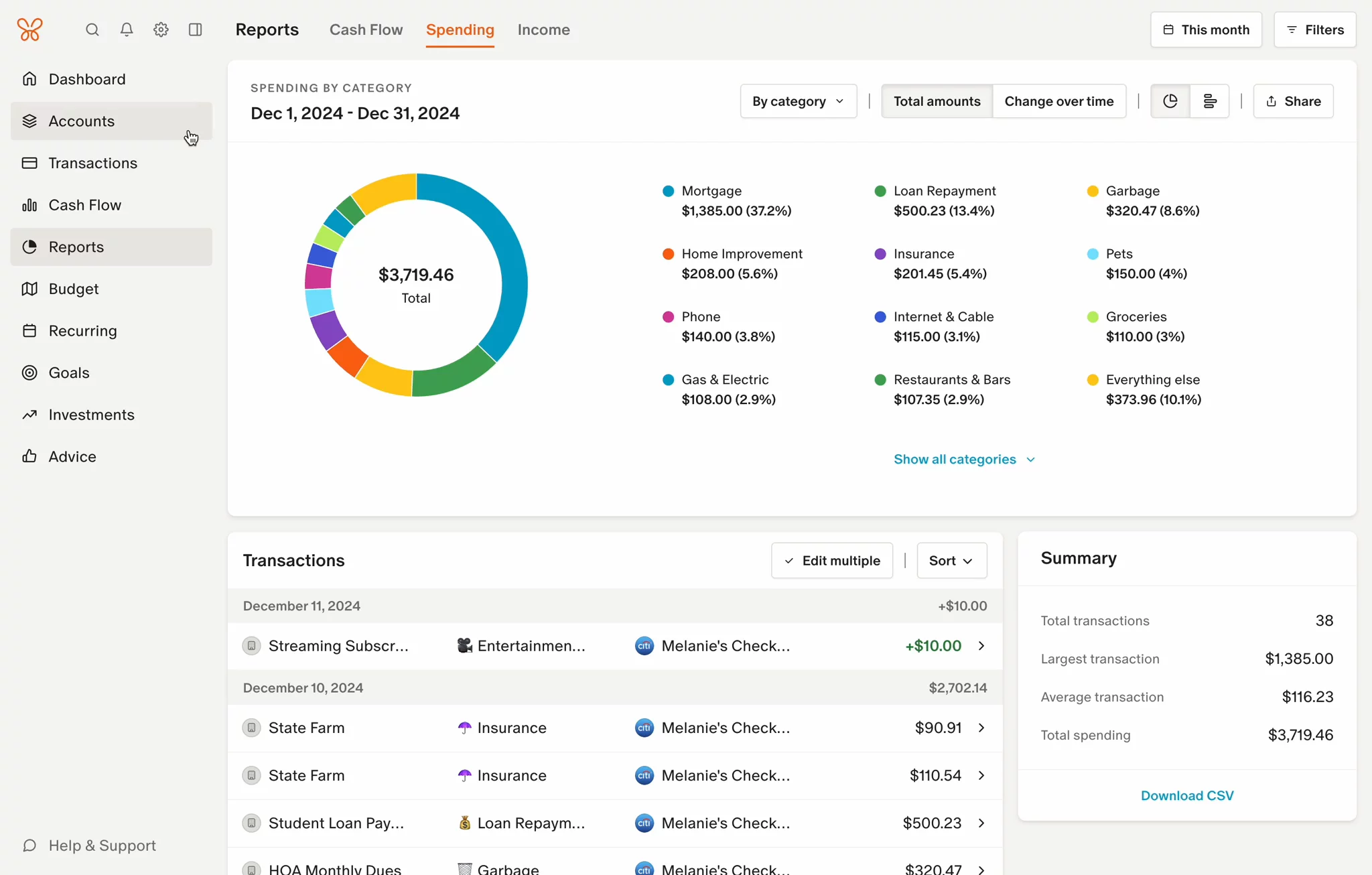 Monarch Money: Comprehensive Planning